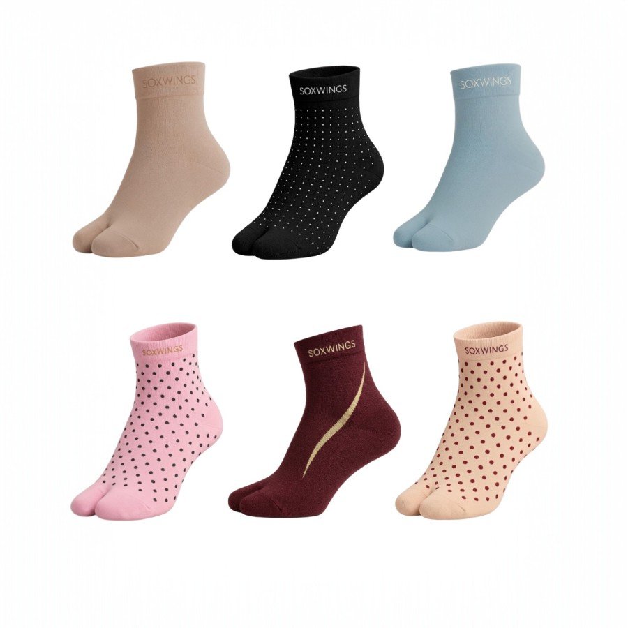Soft Muse Thumb Socks ( Pack Of 6 )Multicolour
